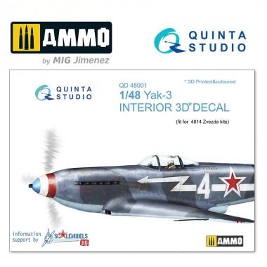 1/48 Yak-3 Interior Impreso...