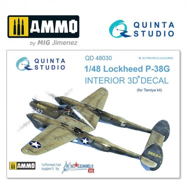 1/48 P-38G Interior Impreso...