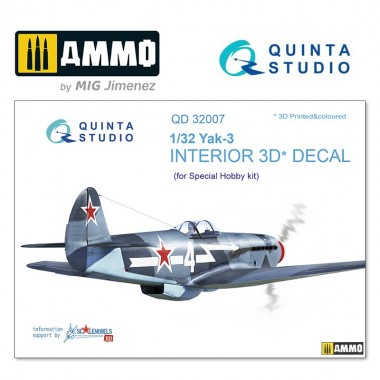 1/32 Yak-3 Interior Impreso...