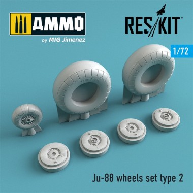 1/72 Ju-88 Wheels Set Type 2