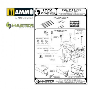 1/72 PZL P11a/b/c Set de...