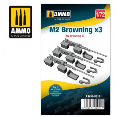 1/72 M3 Browning - 3 uds.