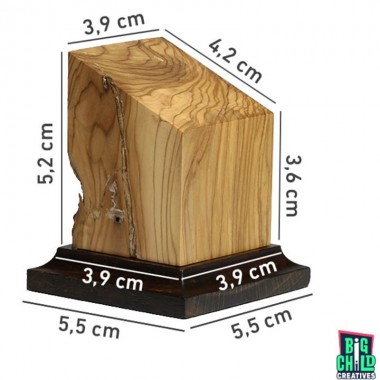 Olive Wood Bust Base (5.2 x...