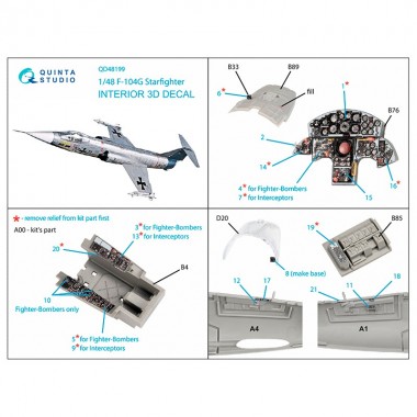 1/48 F-104G 3D-Printed &...
