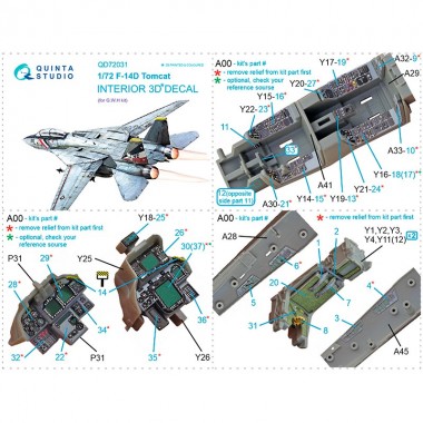 1/72 F-14D 3D-Printed &...