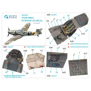 1/72 Bf 109 G-6 3D-Printed...