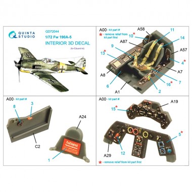 1/72 Fw 190A-5 3D-Printed &...